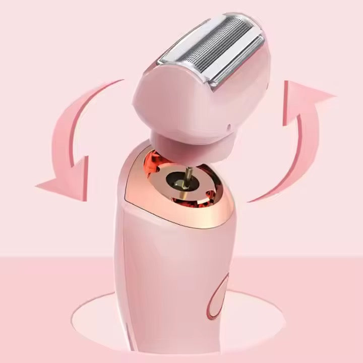 Ladyshaver inkl. ekstra skærerhoved sæt - Gratis fragt