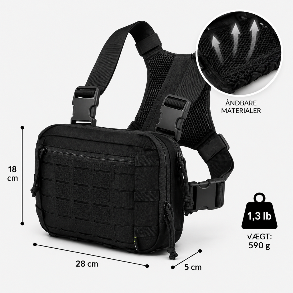 FrontPak 3 – Kompakt brysttaske til friluft (ca. 3L)