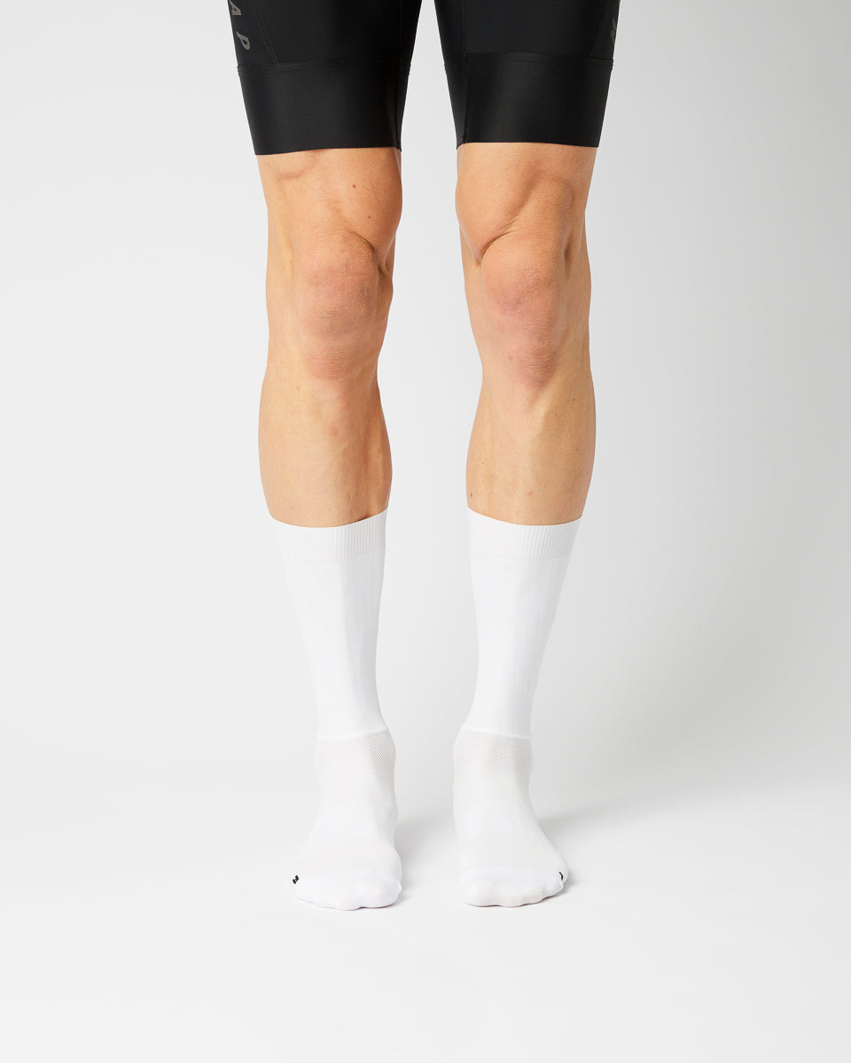 Aero Vertical Logo Cykelstrømper - Fingerscrossed - Hvid