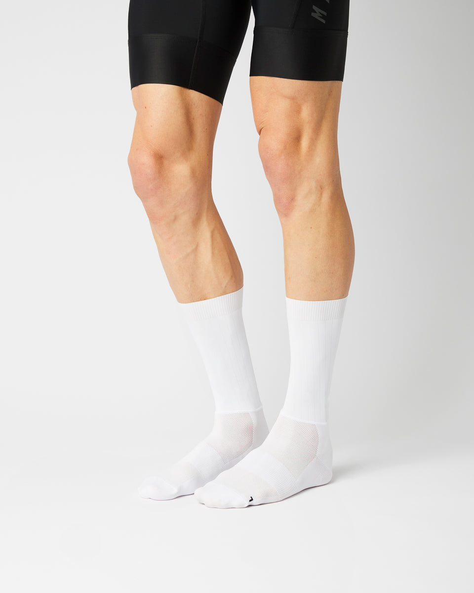 Aero Vertical Logo Cykelstrømper - Fingerscrossed - Hvid