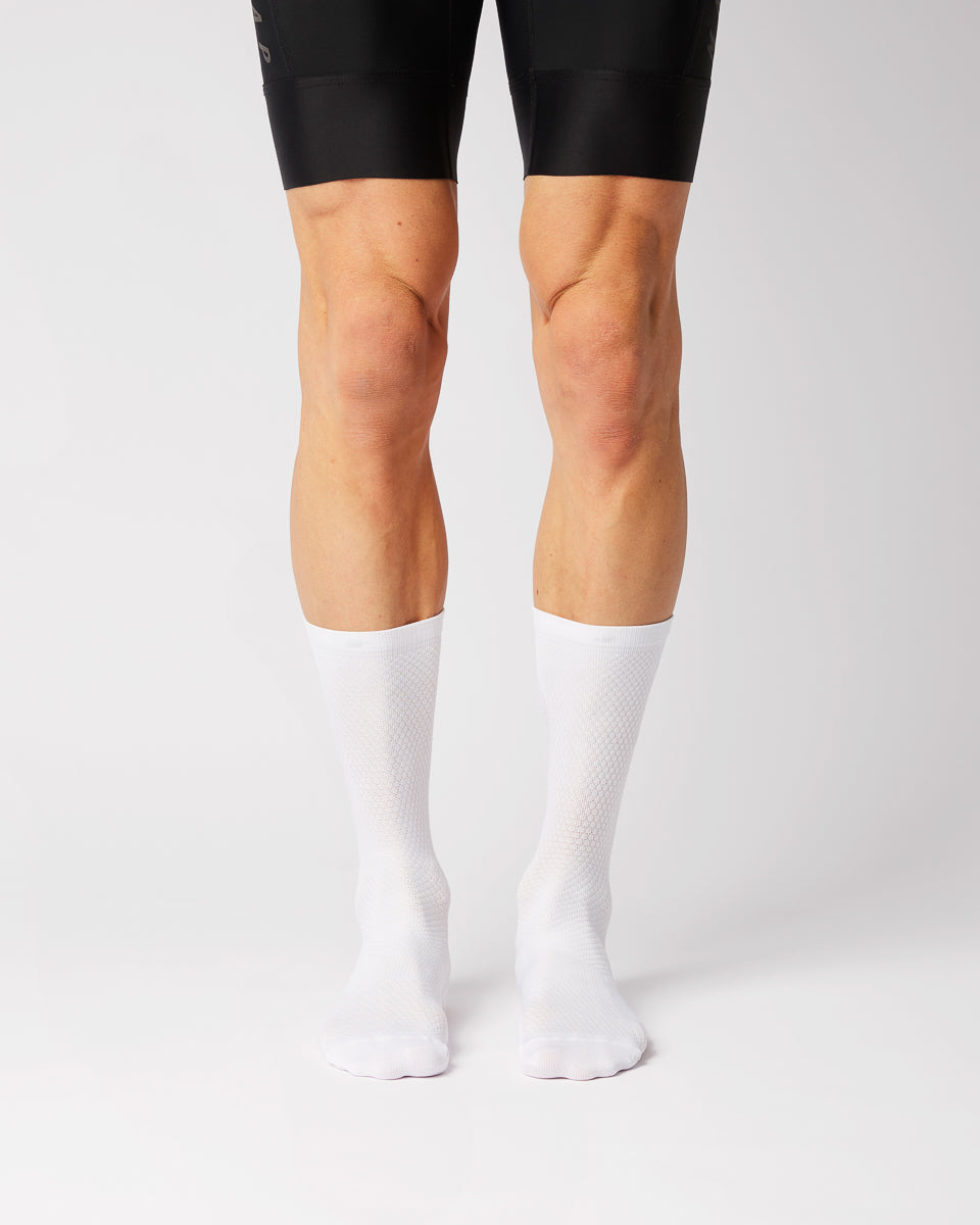 Aero Soft Cykelstrømper - Fingerscrossed - Hvid