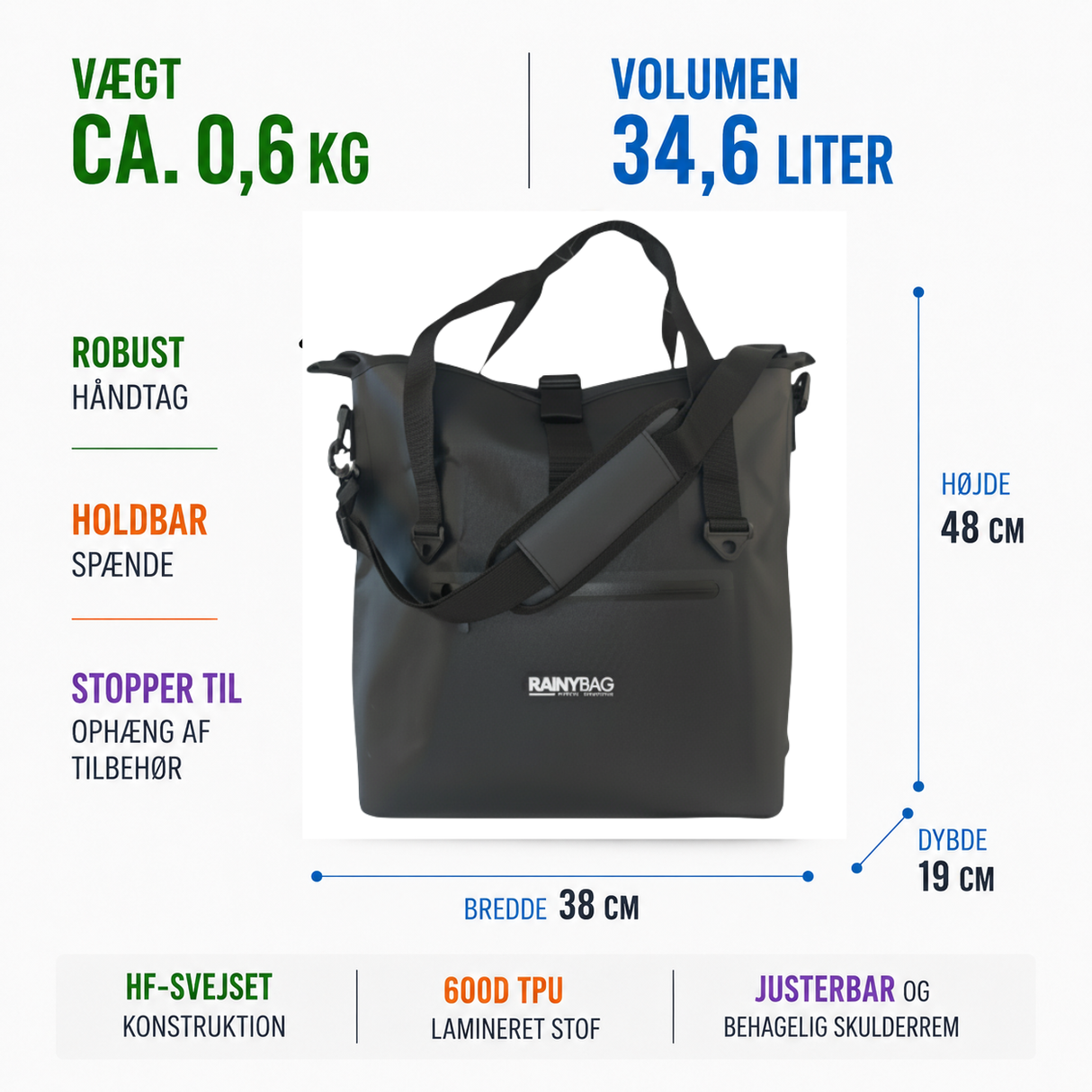 Vejrfast 35 – Vandtæt Tote (35L)