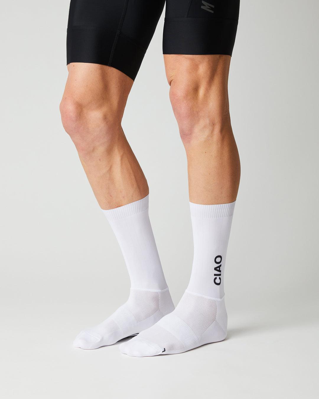 Aero Ciao Cykelstrømper - Fingerscrossed - Hvid