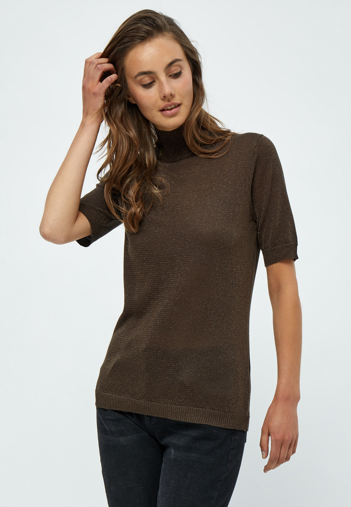 MSLima Roll Neck Knit - Brun