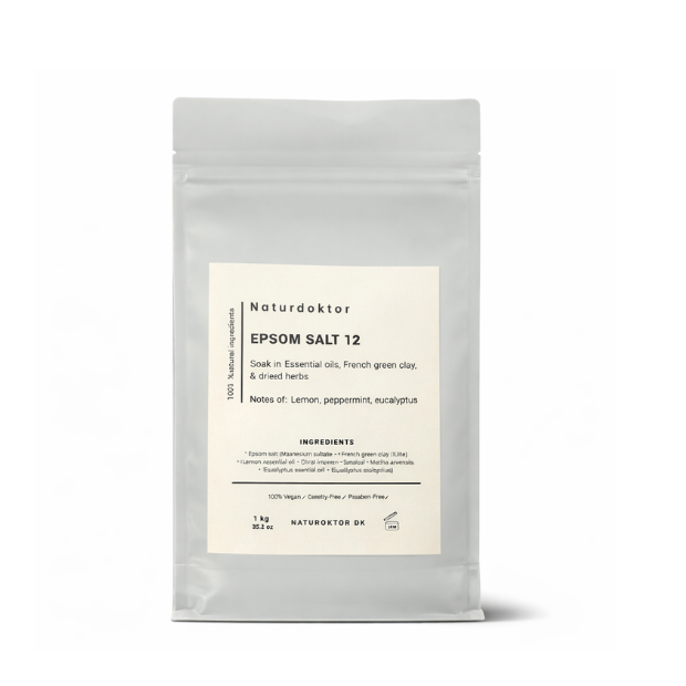 Naturdoktor Epsom Salt – Lemon, Pebermynte & Eucalyptus (1 kg)