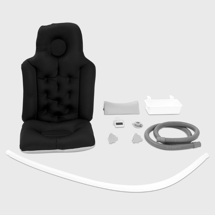 Foldebadekar til voksne - Med låg - 143cm/Grå - Ekstra 300 cm. slange, sort badepude, lækker opbevaringspose samt ekstra prop inkl. Værdi kr. 798,-.