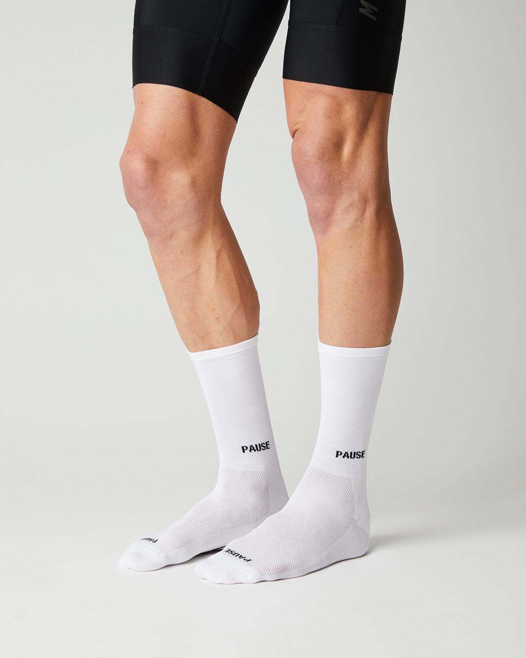 Pause Cykelstrømper - Fingerscrossed - Hvid