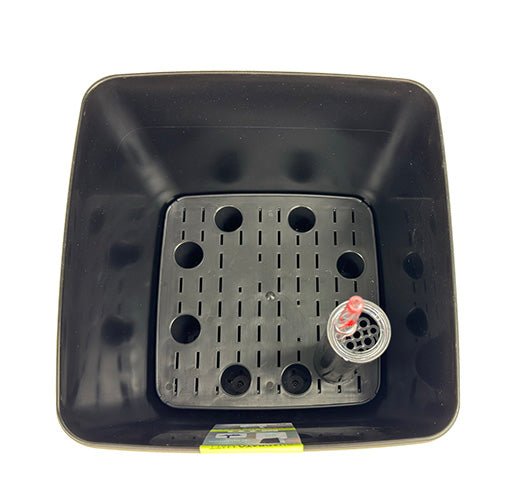Quadrato Matt - 24 cm sort - plantekrukke med selvvanding