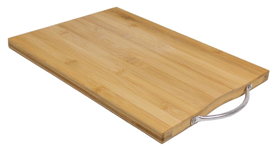 Skærebræt af bambus 24 x 34 cm med håndtag