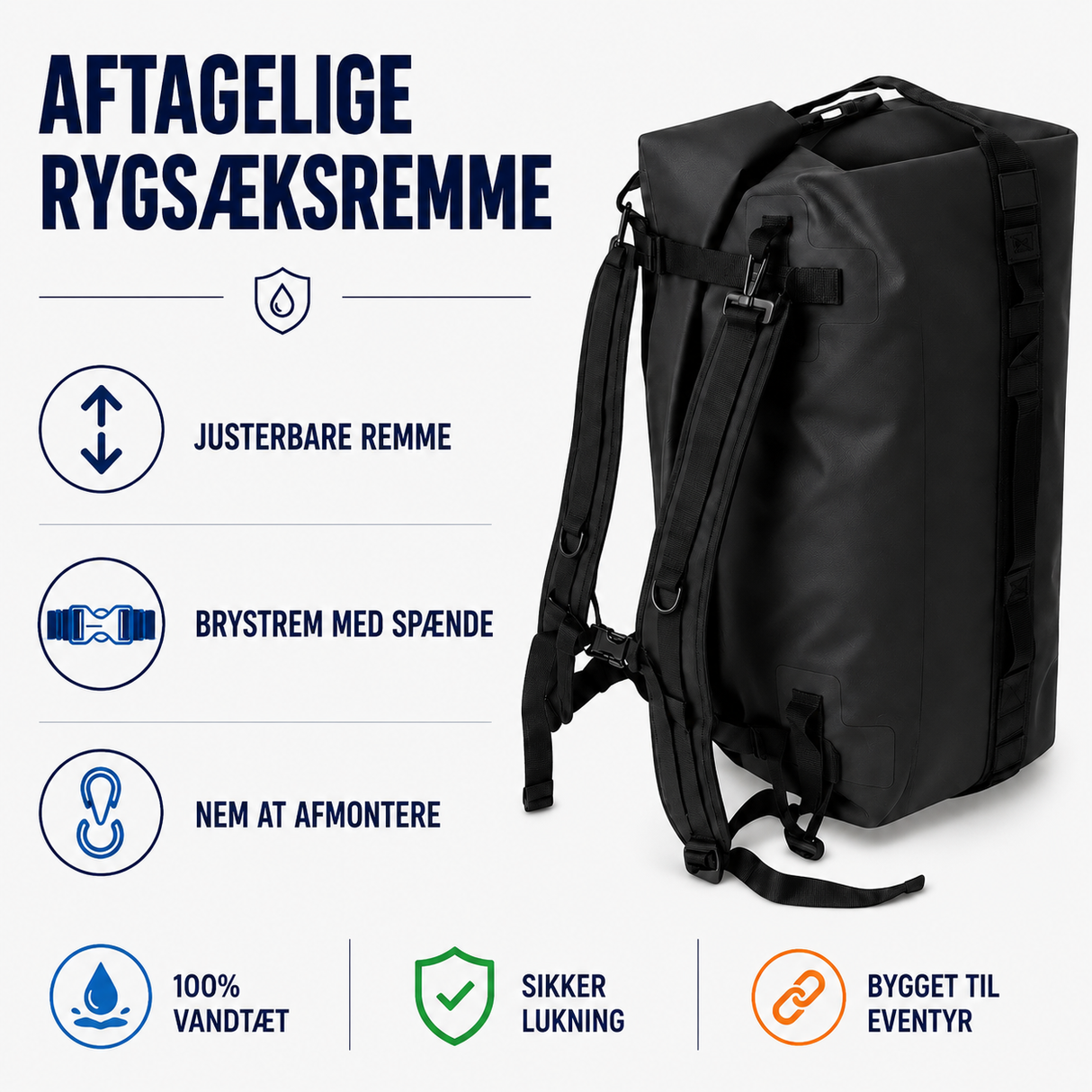 Vejrfast 60 –  Vandtæt Duffeltaske & Rygsæk