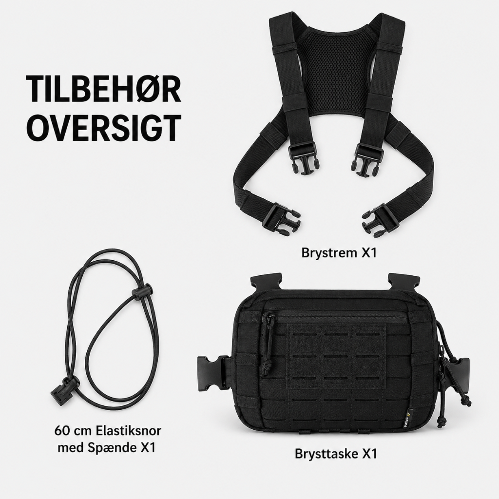 FrontPak 3 – Kompakt brysttaske til friluft (ca. 3L)