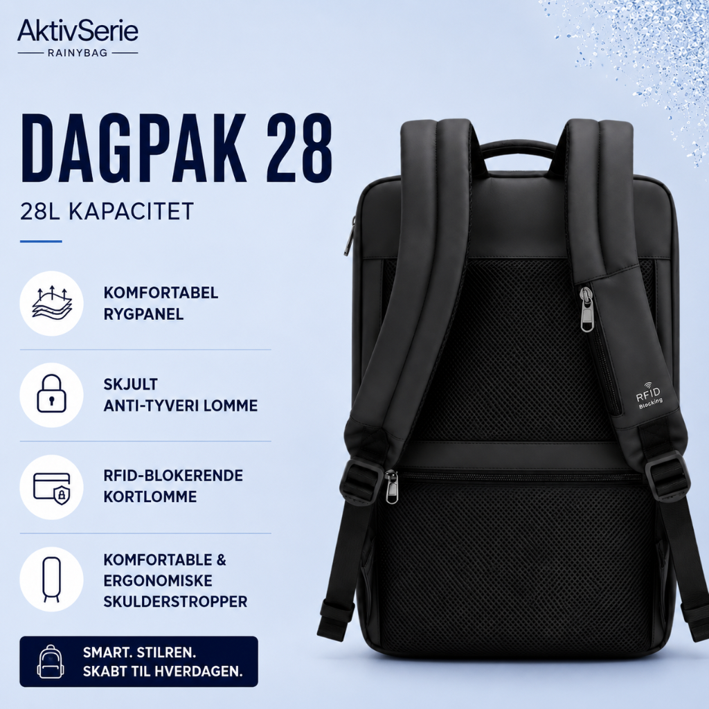 DagPak 28 – Organiseret Rygsæk til Studie & Arbejde