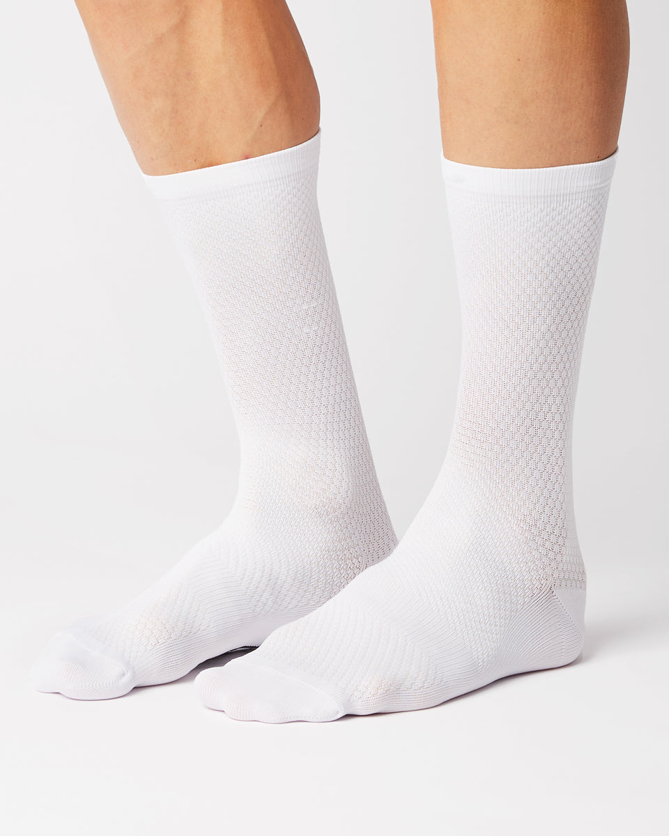 Aero Soft Cykelstrømper - Fingerscrossed - Hvid