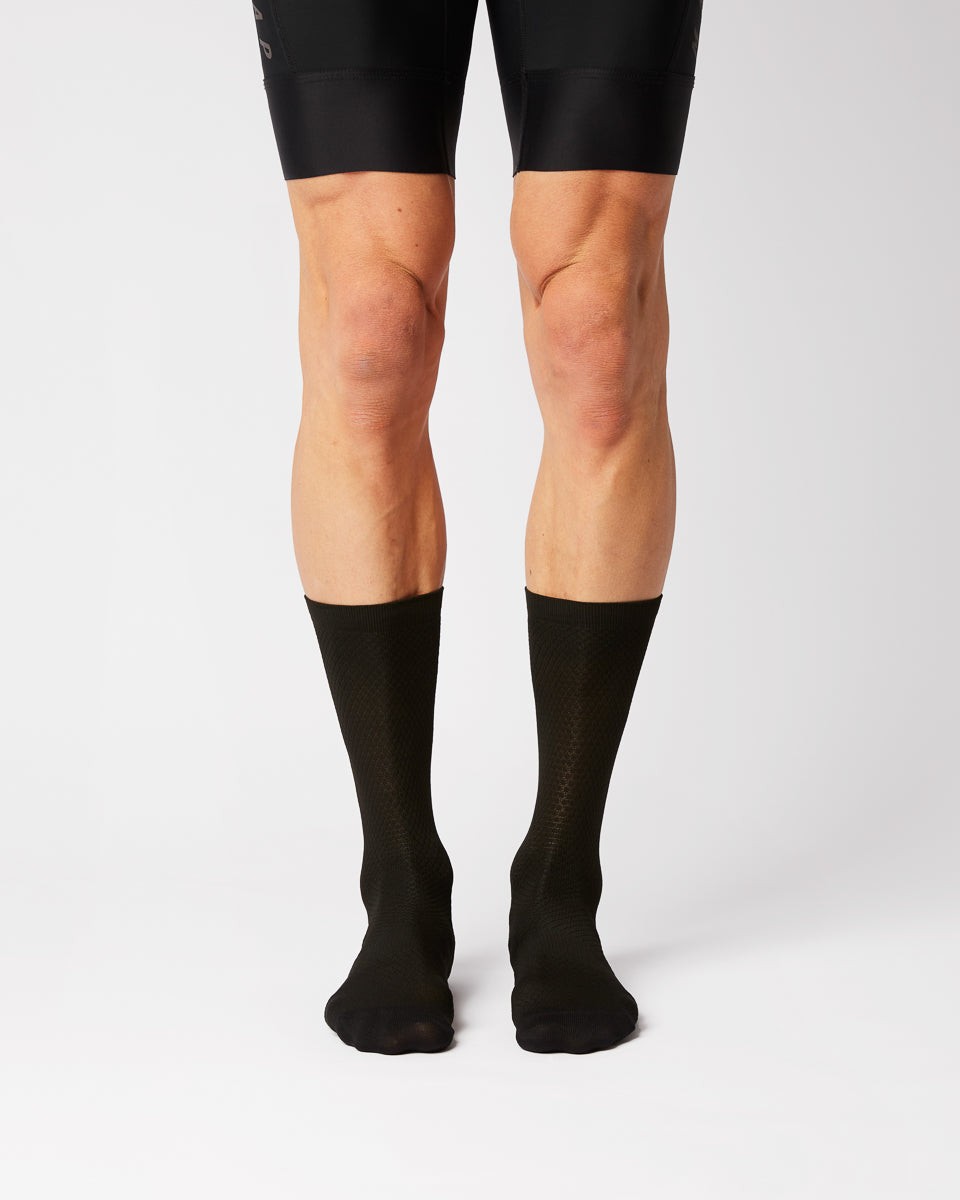 Aero Soft Cykelstrømper - Fingerscrossed - Sort