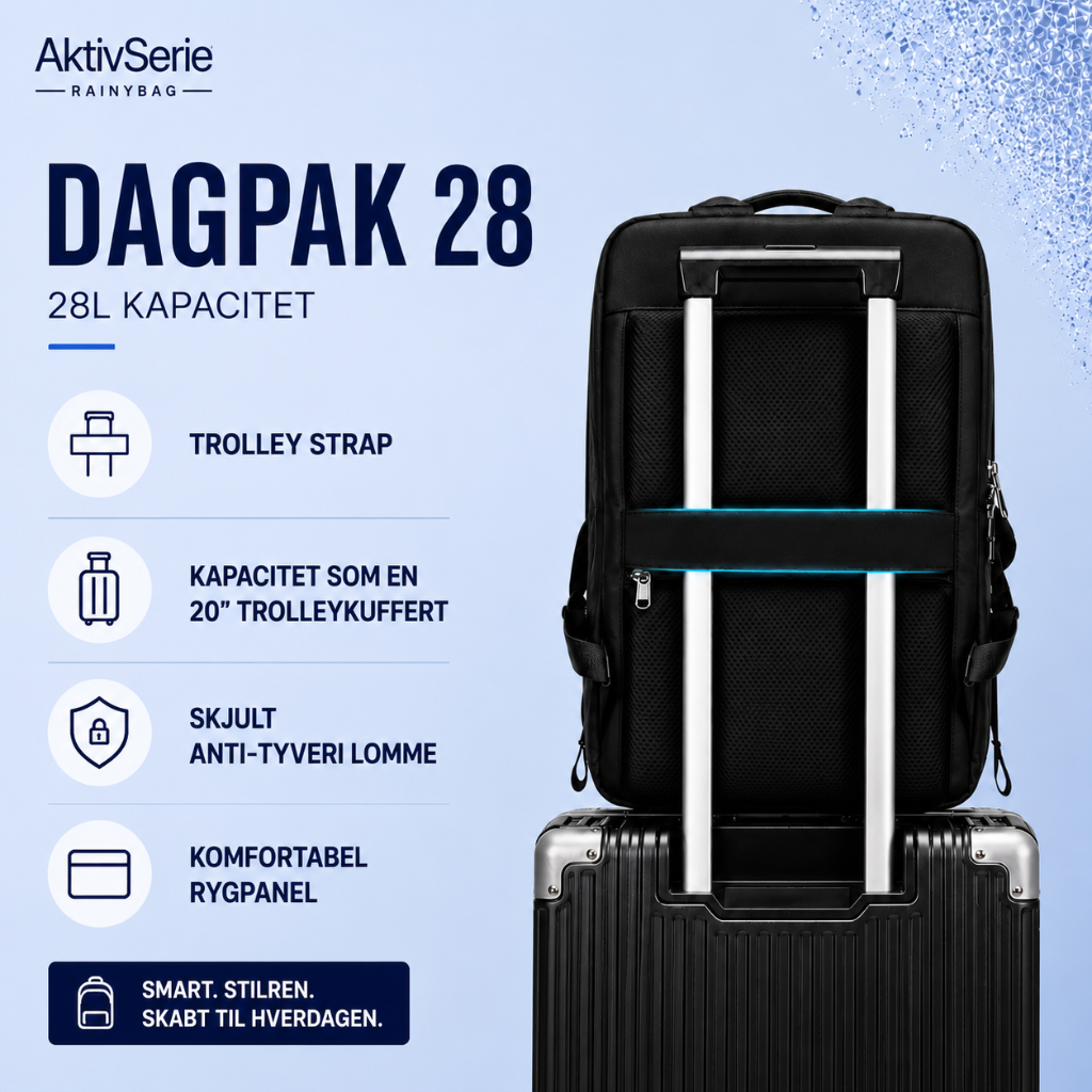 DagPak 28 – Organiseret Rygsæk til Studie & Arbejde