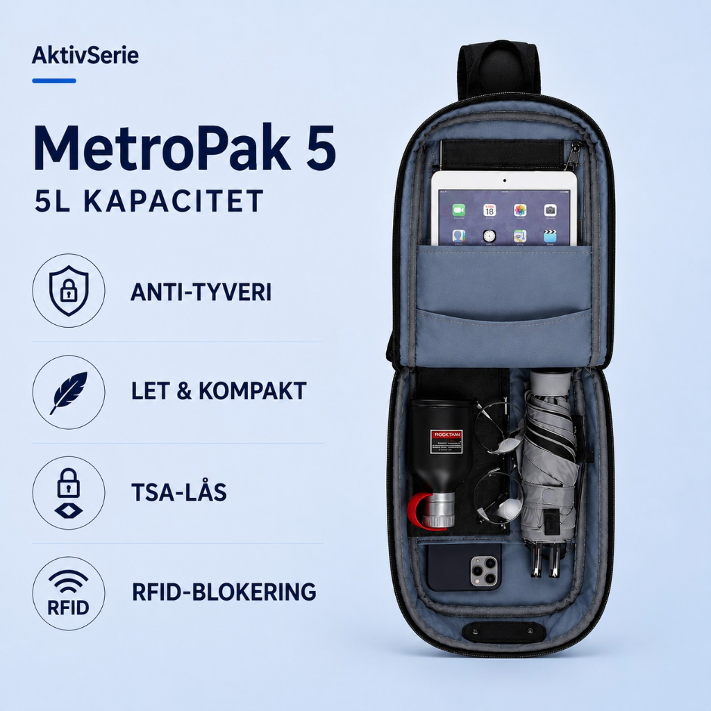 MetroPak 5 – Kompakt Slingtaske