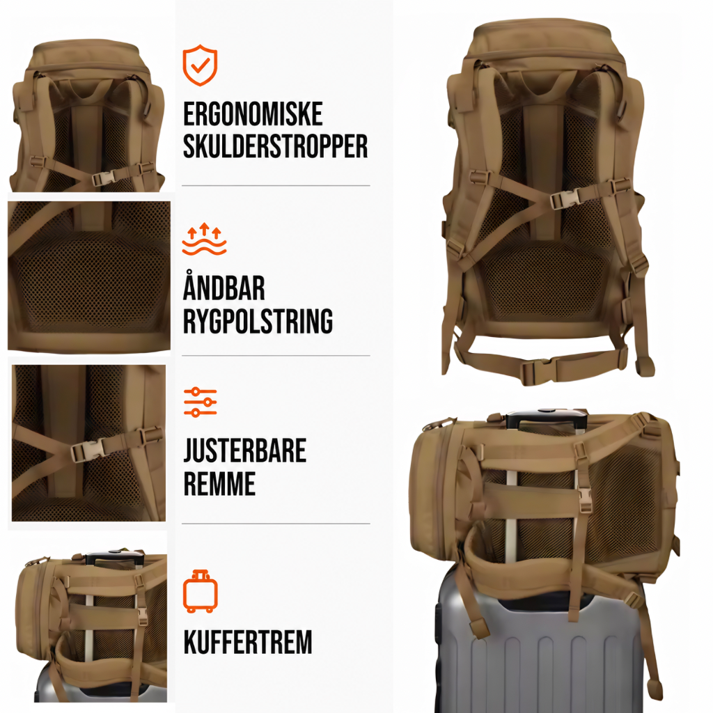 Trekker 45 – Rummelig Rygsæk til Vandring & Friluft (45L)