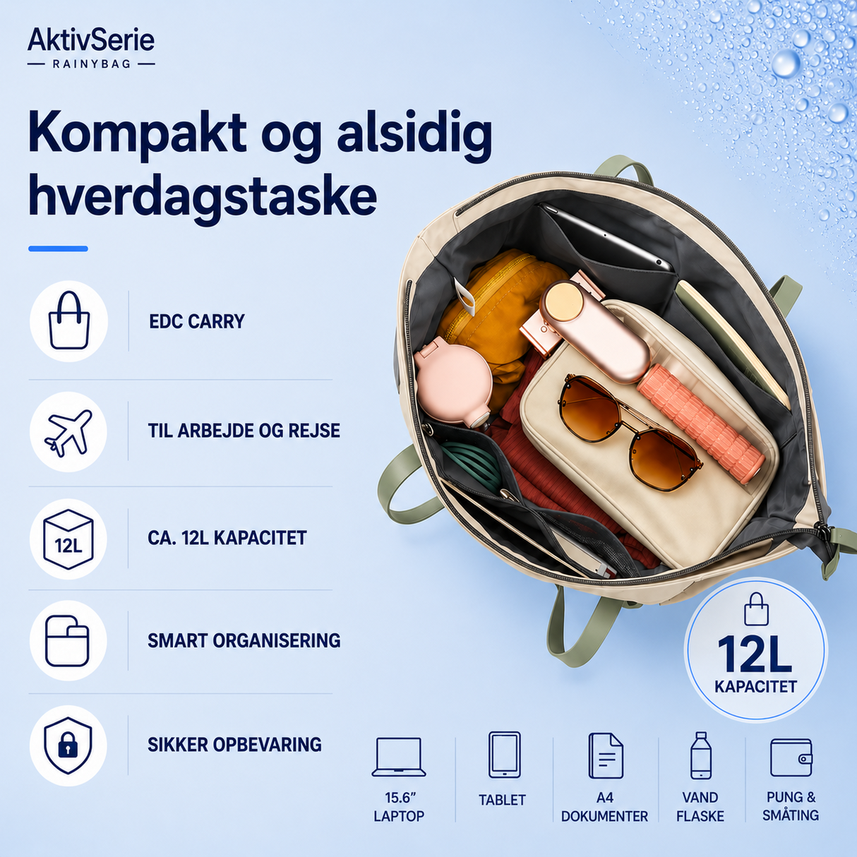 CityTote 12 –  Vandafvisende Tote