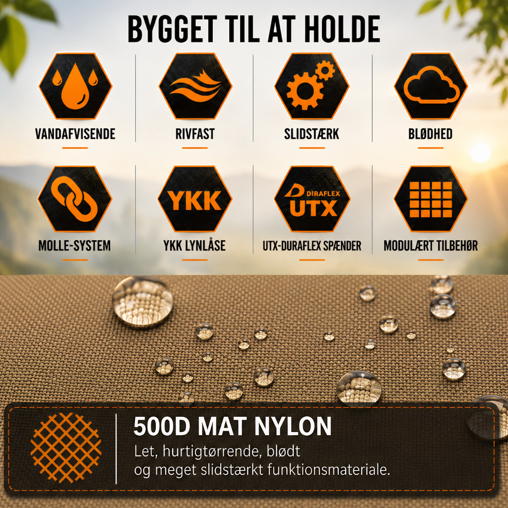Trekker 25 – Slidstærk Rygsæk til Friluftsliv, Sport & Hverdag (25L)