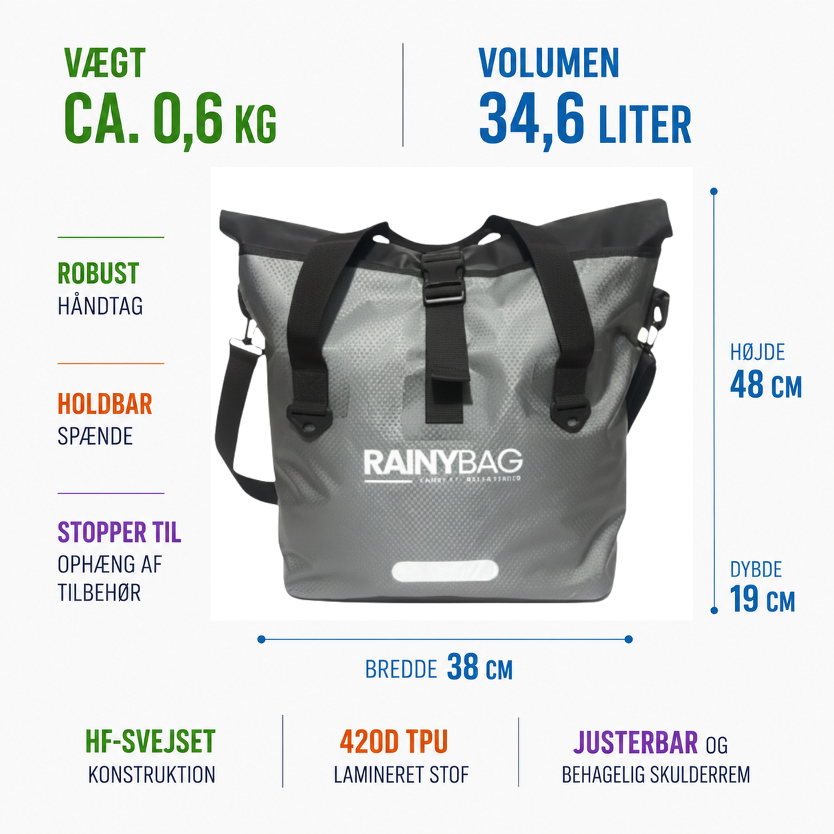 Vejrfast 35 – Vandtæt Tote (35L)