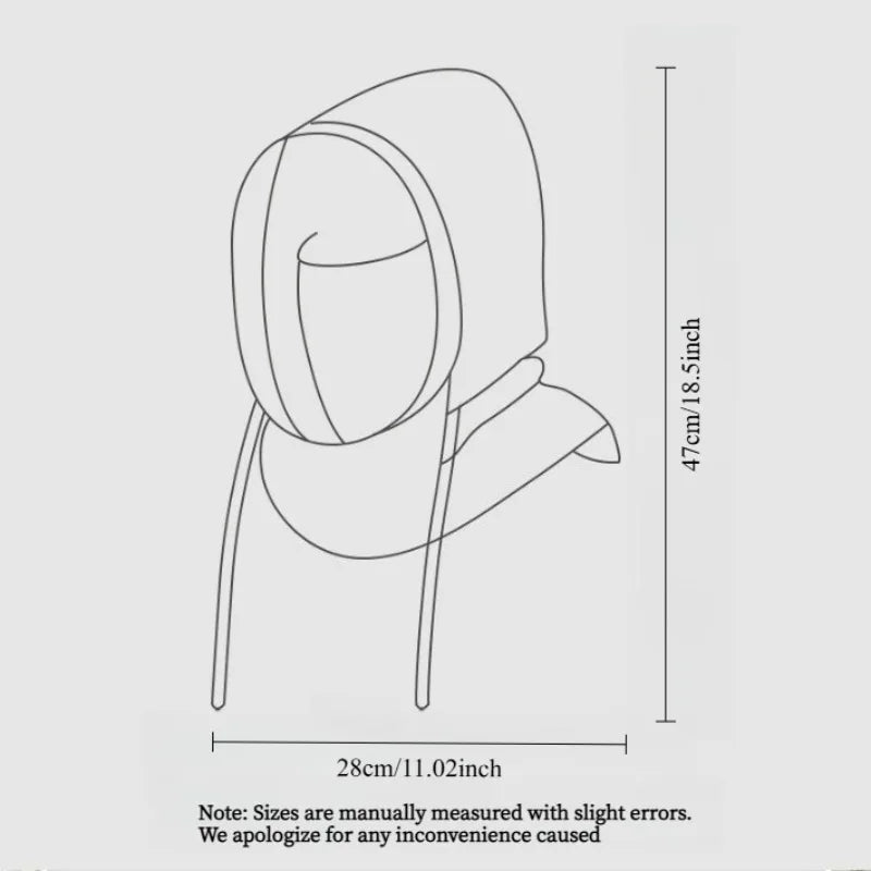 1pc Unisex Winter Balaclava - Windproof Knit Hood with Drawstring, Warm Motorcycle Headgear for Cold Weather,Ski Mask