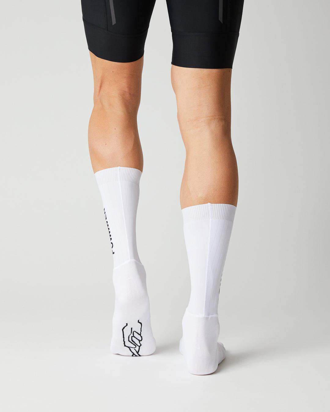 Aero Power Cykelstrømper - Fingerscrossed - Hvid