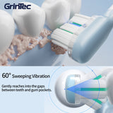 Avanceret Vibrosonic Tandbørste med tandblegende blåt lys – Effektiv tandpleje & tandblegning i Ét - Bedst i test