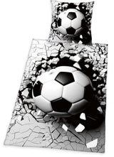 Fodbold 3D sengetøj i 100% bomuld – 140x200 cm