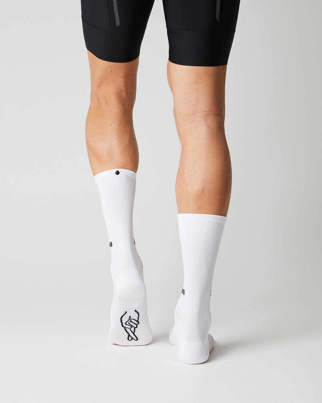 JPG Cykelstrømper - Fingerscrossed - Hvid