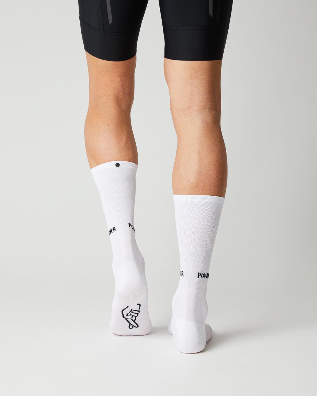 Power Cykelstrømper - Fingerscrossed - Hvid
