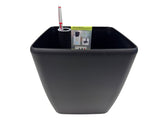 Quadrato Matt - 18 cm sort - plantekrukke med selvvanding