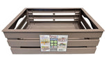 Tina 3 – dekorativ kasse i trælook - taupe/gråbrun - 41 cm